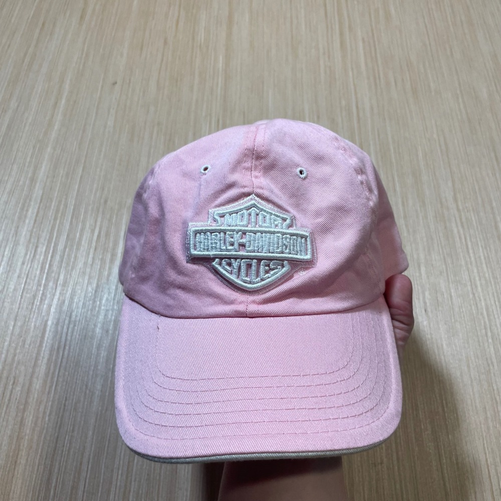 Harley Davidson Baseball Cap Women Pink Embroidered Logo Adjustable Strapback